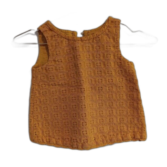 Oshkosh B’Gosh Kid Girls 4T Crocheted Tank Orange Gold Sleeveless - Picture 1 of 7